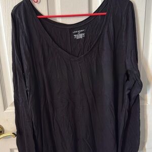 Lane Bryant Black Long Sleeve Tee